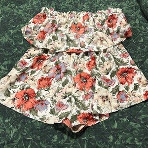 Strapless romper